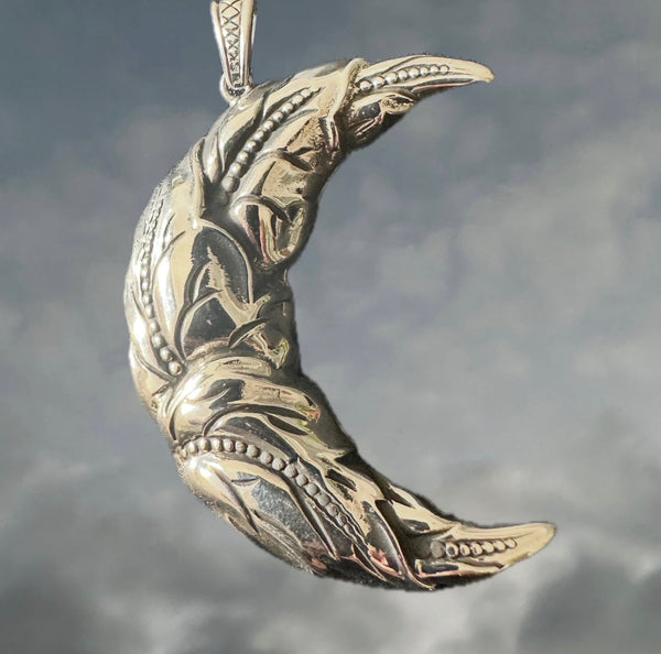 "She Hung the Moon" Crescent Moon Charm