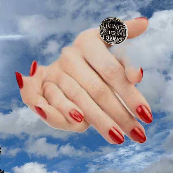 LIVING IS LOVING Gumball Ring