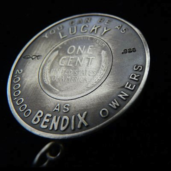 I'd like to be as lucky as Vincent Bendix, who didn't actually ever manufacture a single washing machine, but licensed his good name and still managed to have that name on 2 million washers by 1949. With a truly vintage finish, for extra measure! Did you know that William Faulkner won the Nobel Prize for literature in 1949? Sterling Silver Lucky Penny charm--vintage finish makes a fun addition to your Fables collection! Comes with black leather cord or vintage inspired ribbon.  Sterling Silver 1949 Vintage 