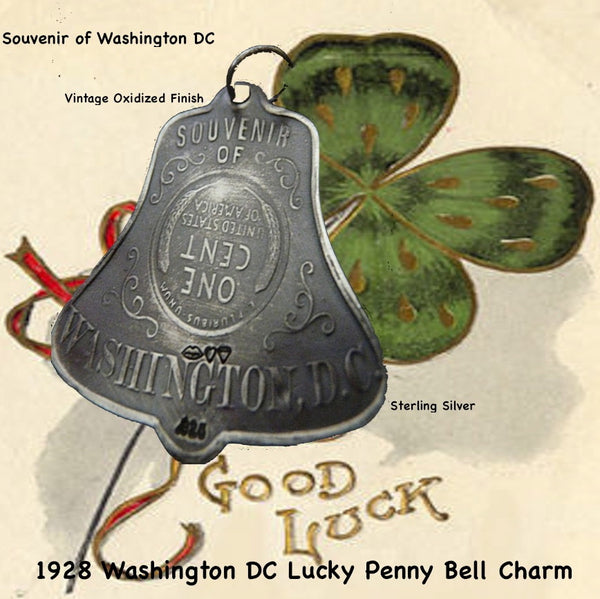1928. Must have been a great year. Hmmm...not sure what to say about this one. Well, it is POSSIBLE that everyone who owned one of these..I mean, who can tell us otherwise? Remember, folks, these are for entertainment purposes only. (like bubble gum fortunes)  1-5/8" x 1-5/8" Approximately.  Sterling Silver 1928 Lucky Penny Charm comes with black leather cord.