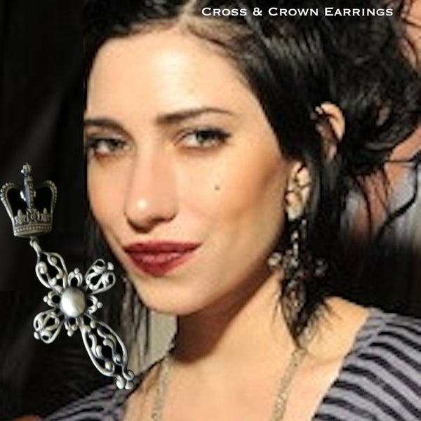Sterling silver cross and crown rings – – the most whimsical sterling silver jewelry on the planet
