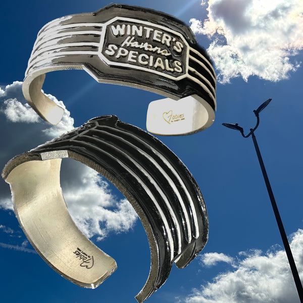 HAVANA SPECIALS  Sterling Silver  Enameled Cheroot Cuff