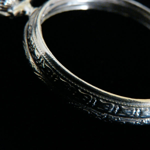 Timeless --Sterling Silver replica of a life size antique etched pocket watch charm open rim, topped by a crown and swinging jump ring. See in it what you will.